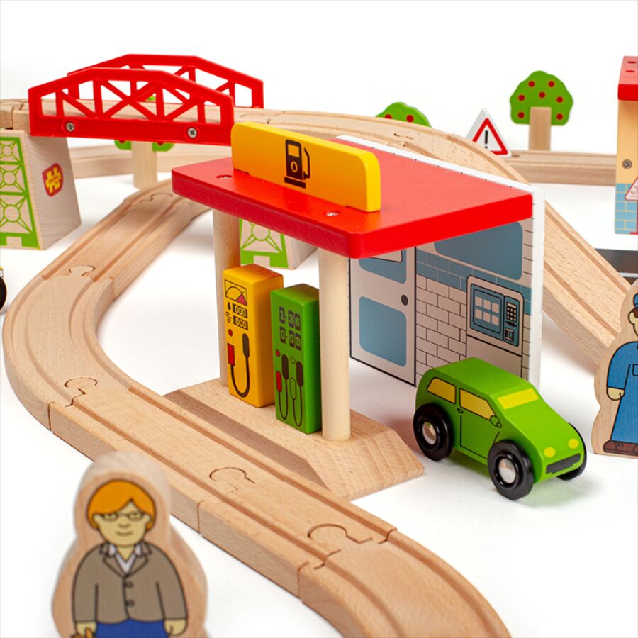 Bigjigs Transportation Train Set - Image 3