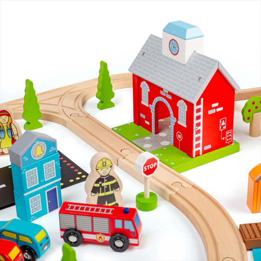 Bigjigs Transportation Train Set - Image 2