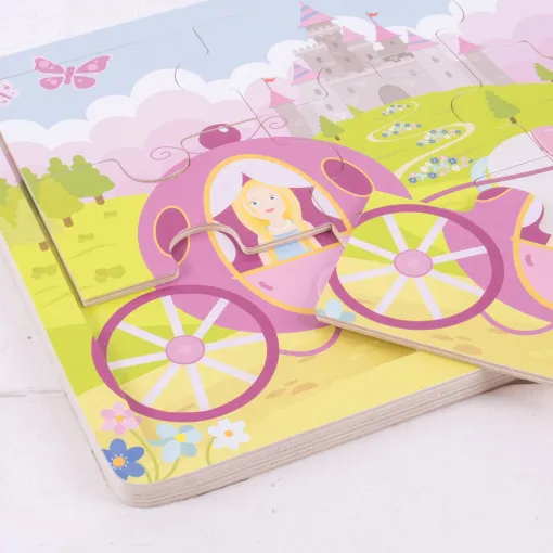 Bigjigs Tray Puzzle Princess - 9 Piece - Image 3