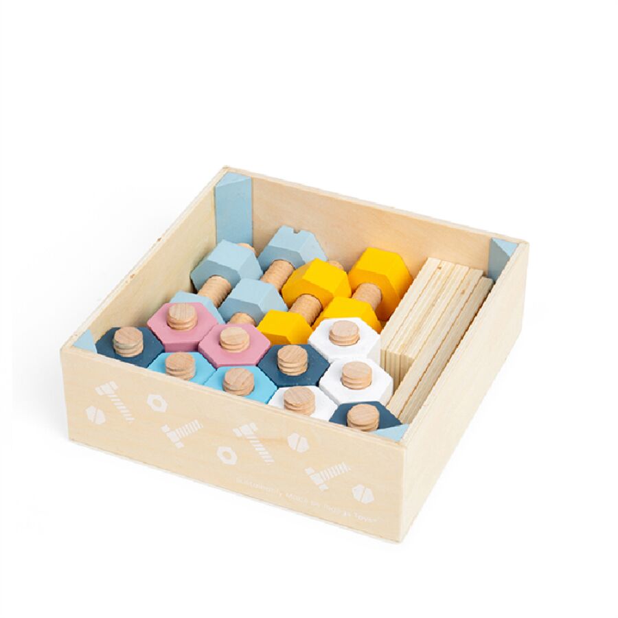 Bigjigs Toys Crate of Nuts and Bolts - Image 2