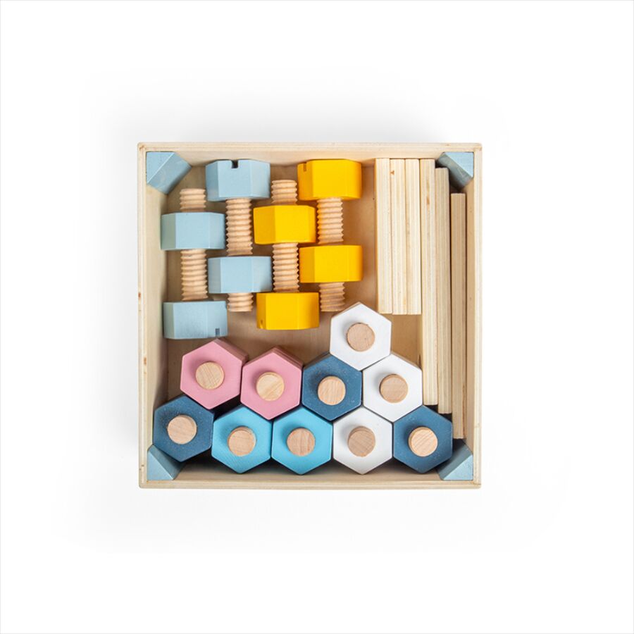 Bigjigs Toys Crate of Nuts and Bolts - Image 7