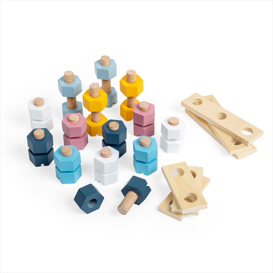 Bigjigs Toys Crate of Nuts and Bolts - Image 4
