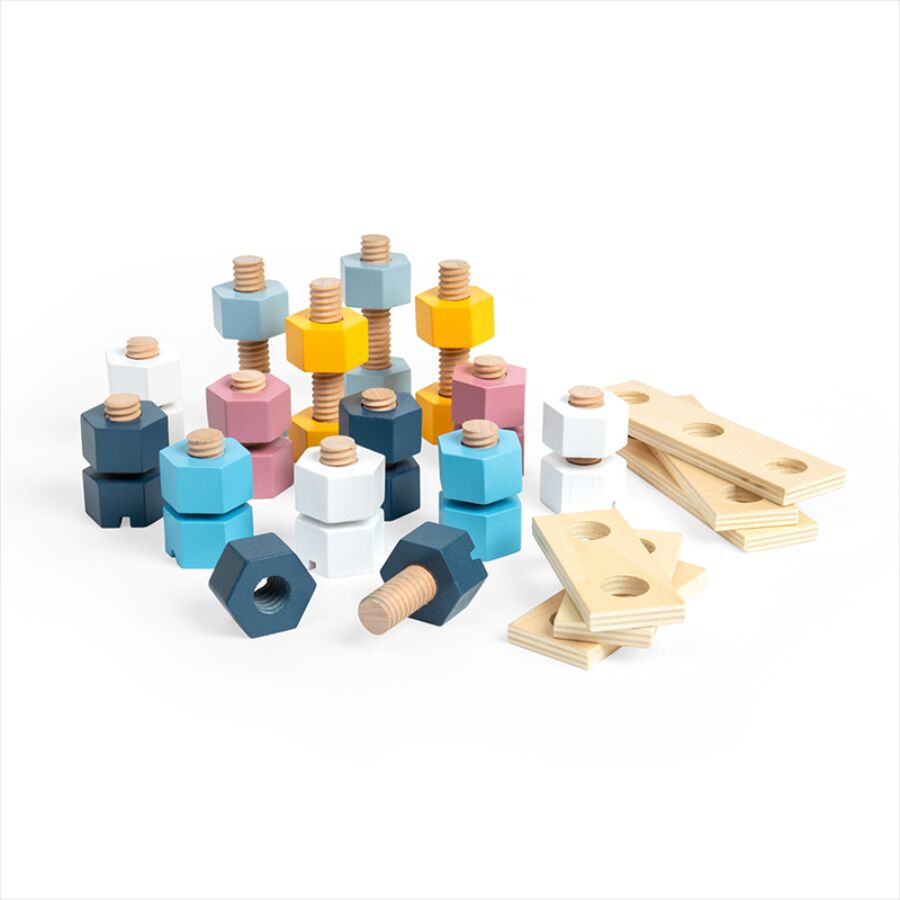 Bigjigs Toys Crate of Nuts and Bolts - Image 3