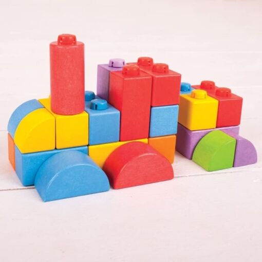 Bigjigs Wooden Click Blocks Set - Intermediate Pack - Image 3