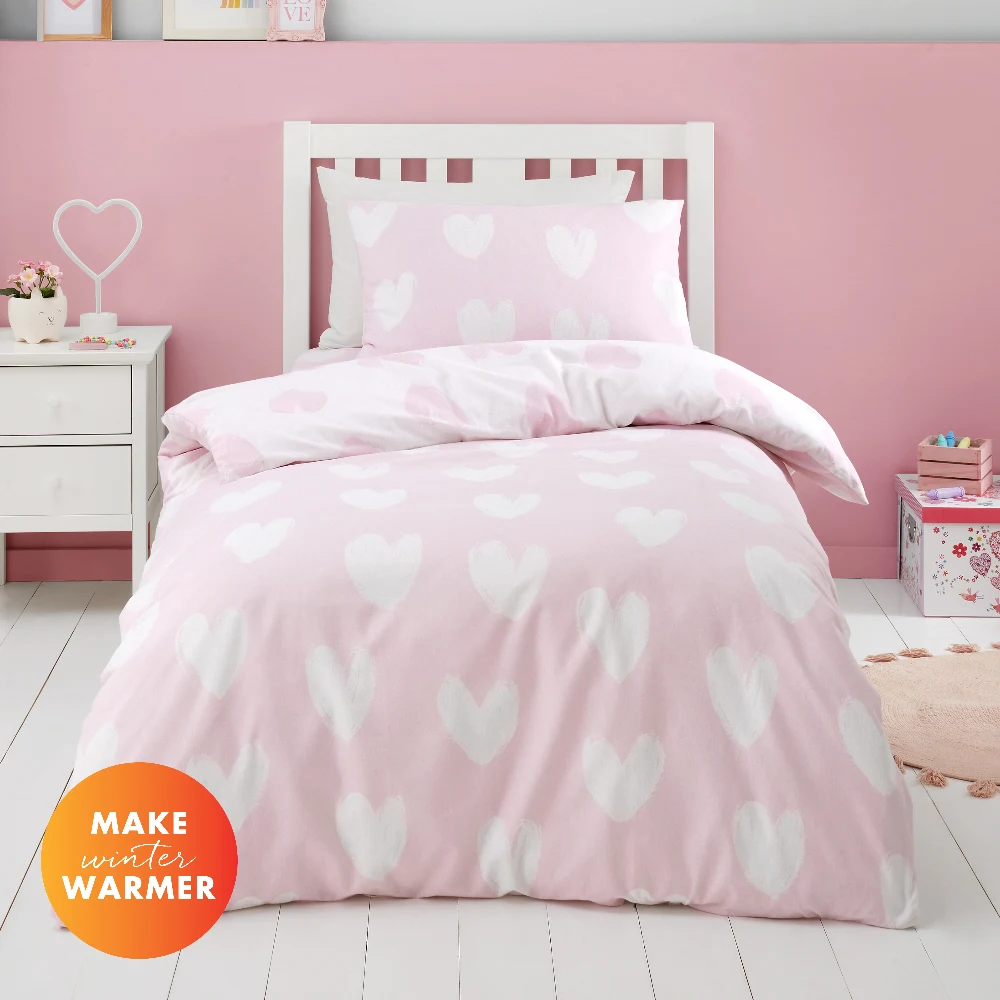 Brushed Hearts Toddler Duvet Set 1