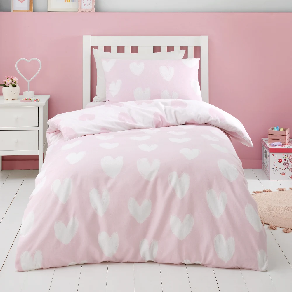 Brushed Hearts Toddler Duvet Set 2