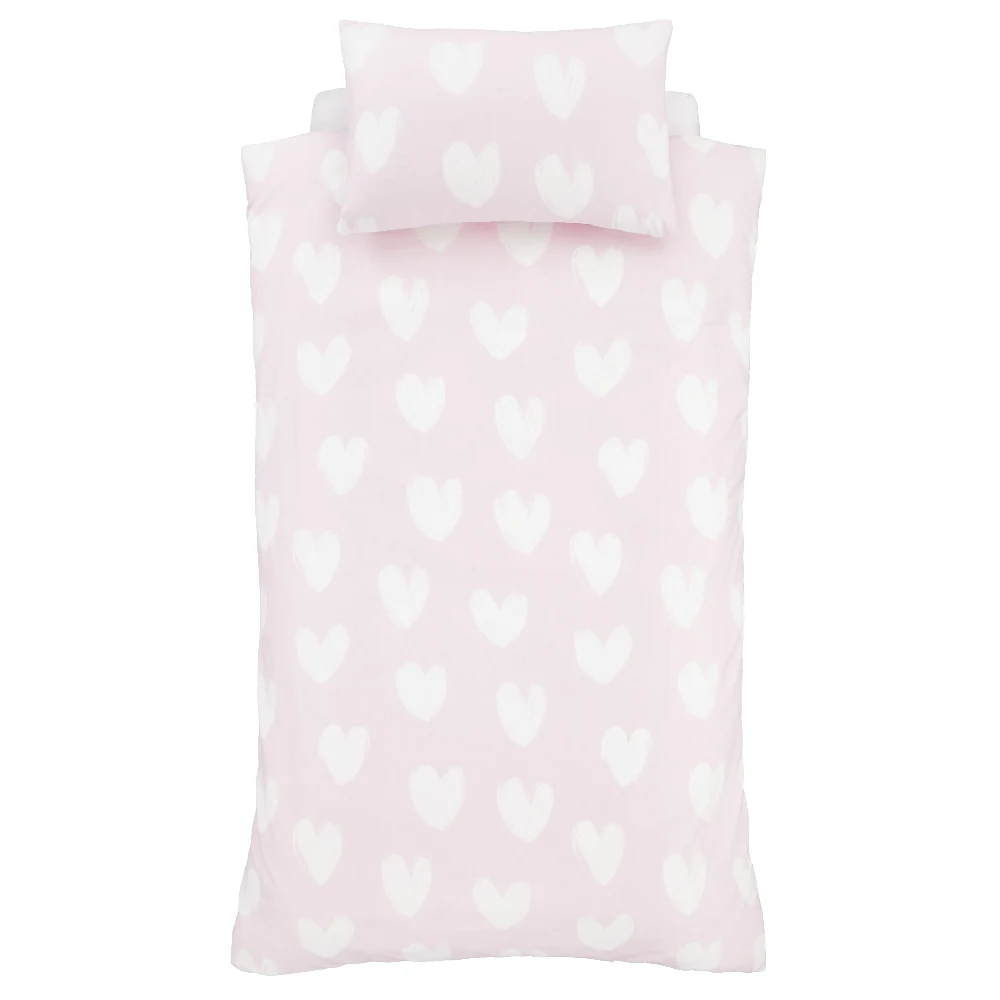 Brushed Hearts Toddler Duvet Set 6