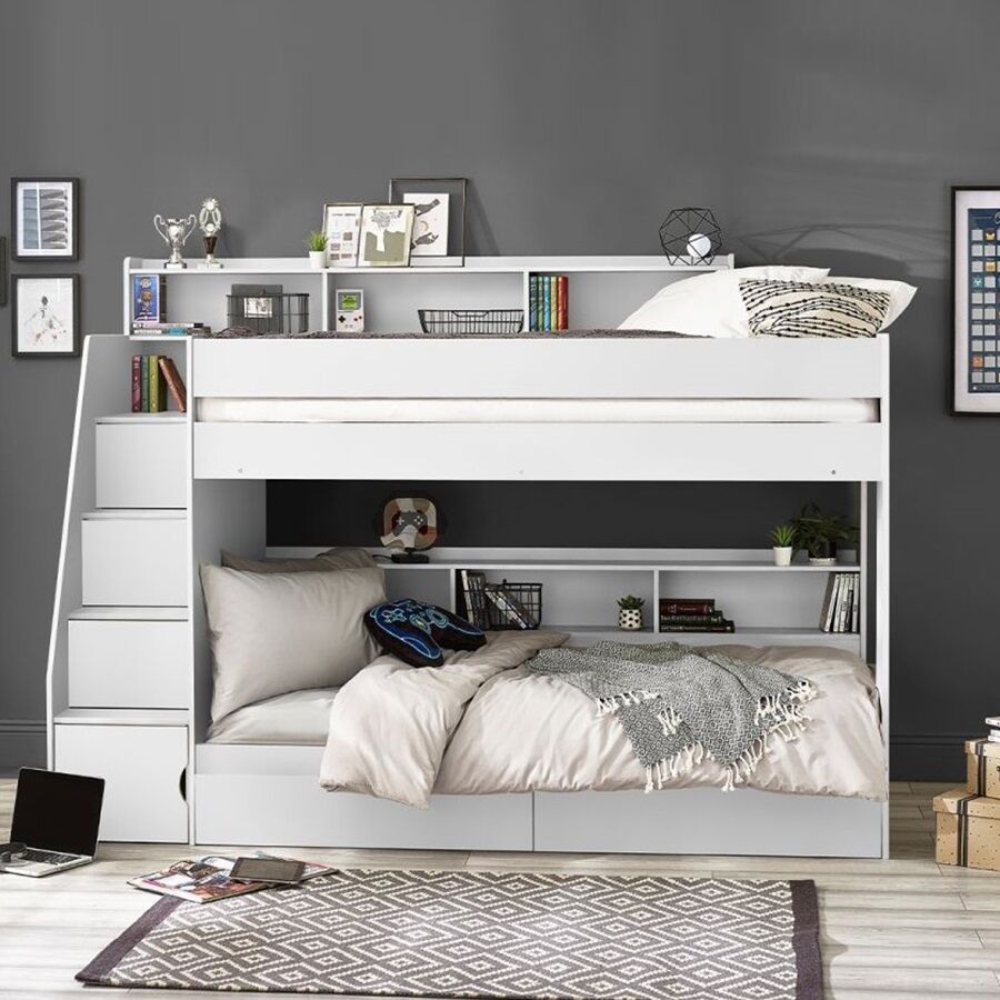 Camelot Staircase Bunk - All White - Image 2