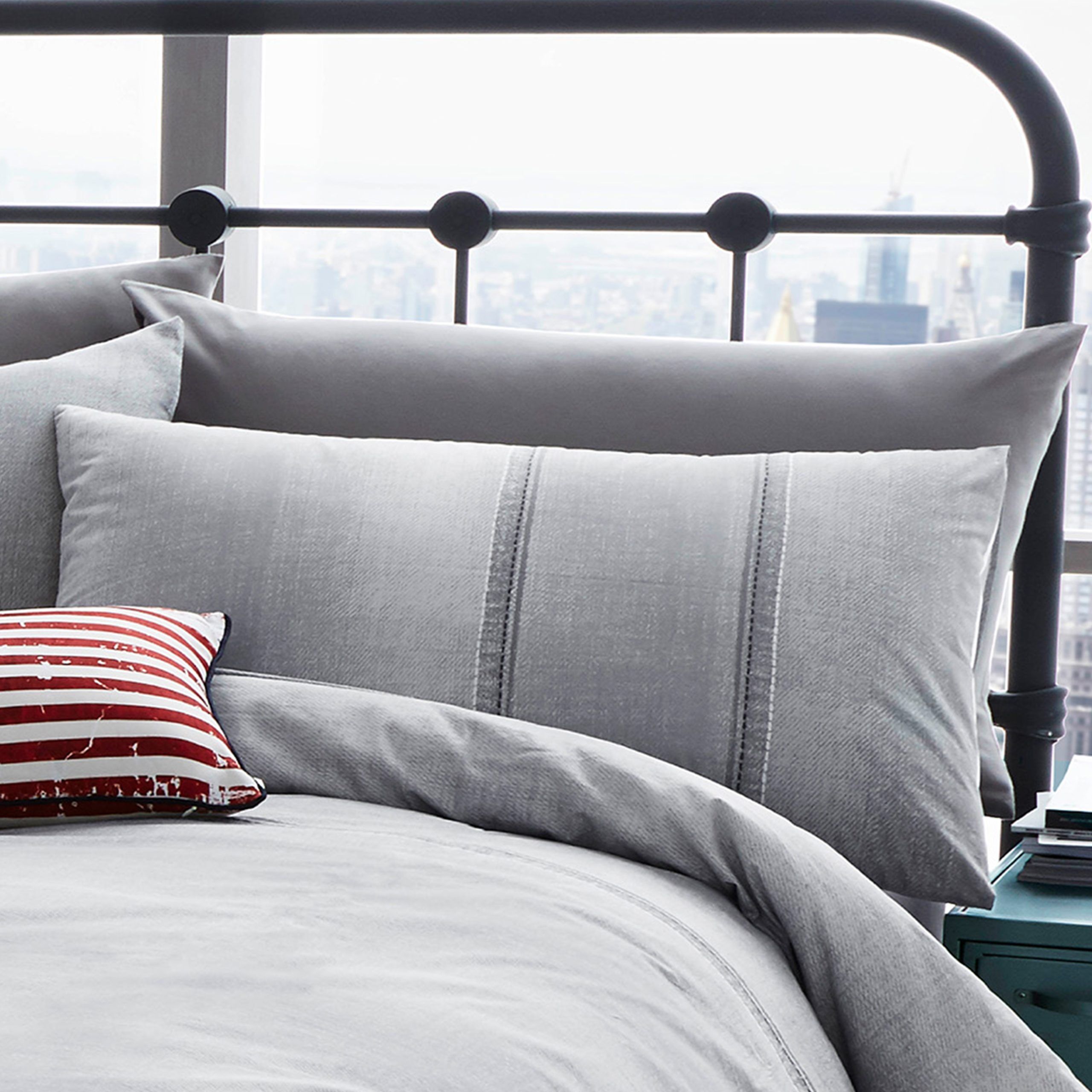 Denim Grey Duvet Cover Set - Single - Image 2