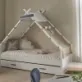 Cool Kids Tipi Bed Over The Moon is a stylish Kids bed that comes complete with Teepee Frame and pretty Canopy, 5 year warranty