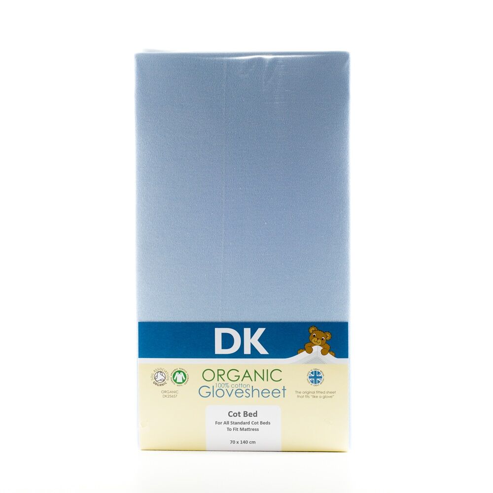 DK Glovesheet Organic Cotton Fitted Sheet Blue