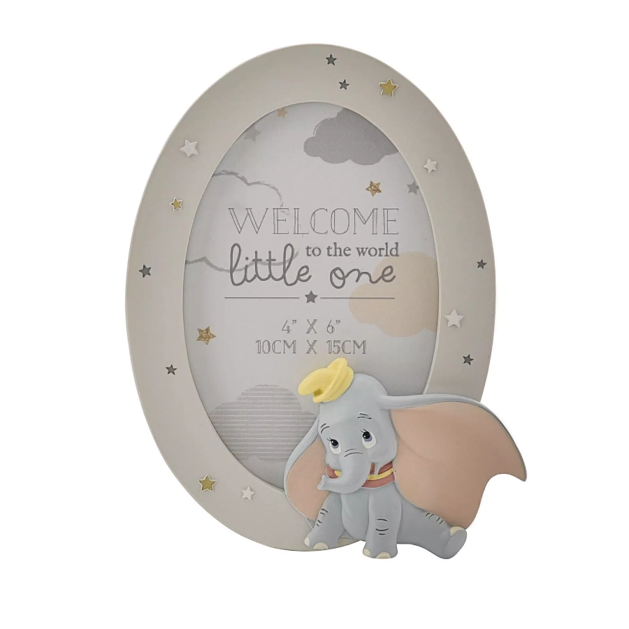 The Disney Dumbo Photo Frame is from the Disney Classic Magical Beginnings collection featuring the irresistibly cute Dumbo with his wonderful yellow hat.