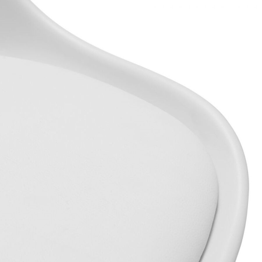 Erika Desk Chair - White / Chrome - Image 4