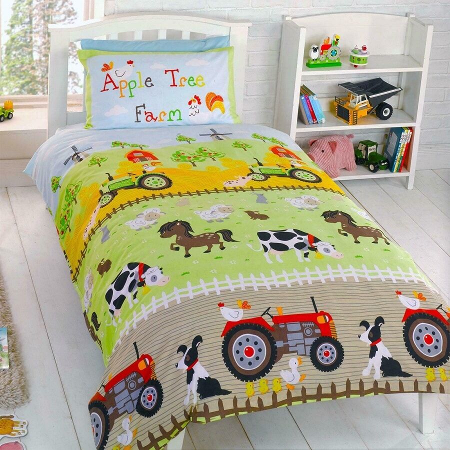 Farm Single Duvet Cover and Pillowcase Set