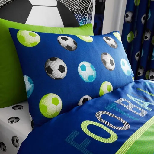 Football Blue Single Duvet Cover 2