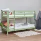 Hoppekids ECO Comfort Bunk Bed Green is a Nordic designed Kids Bunk manufactured entirely from responsibly sourced FSC Certified Solid Pine Wood.