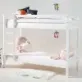 Hoppekids ECO Dream Bunk Bed is a sleek white, solid wood kids bunk bed which comfortably sleeps two, in the footprint of a single bed.