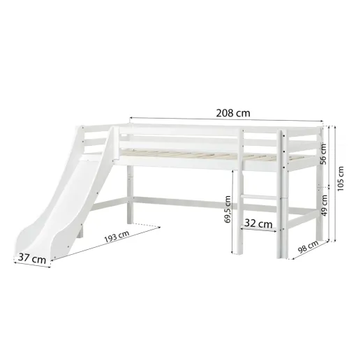 Hoppekids ECO Dream Mid Sleeper Bed with Slide - Image 12