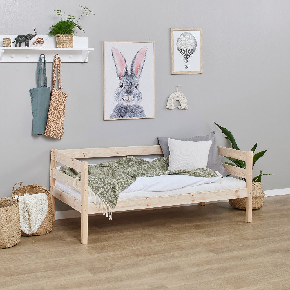 Hoppekids Eco Comfort Toddler Bed Natural is a perfect little bed to help your toddler make the transition from cot to first bed.