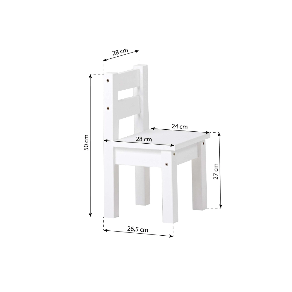 Hoppekids Table & 2 Chairs Set White 4