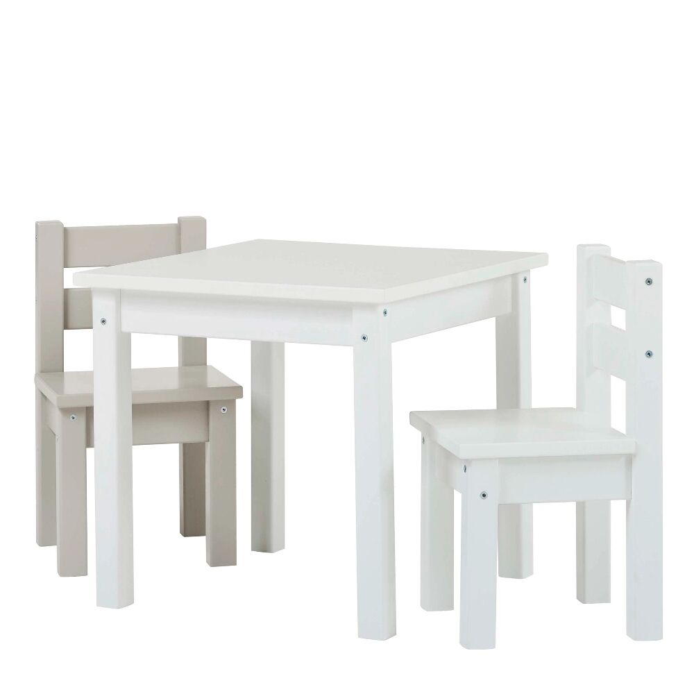 Hoppekids Table & 2 Chairs Set White 6