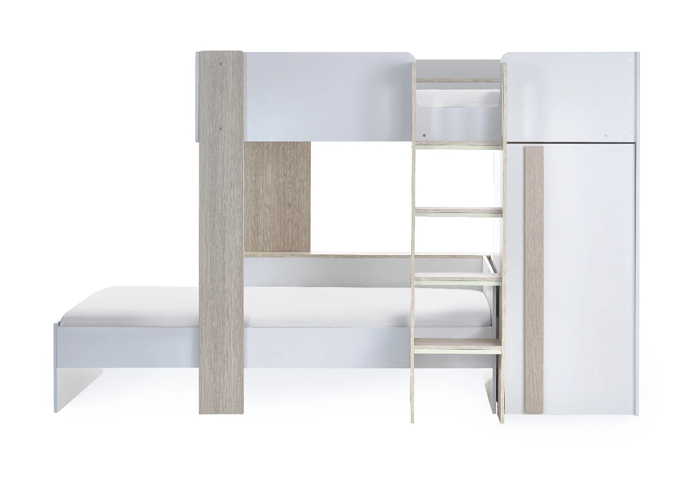 Horizon Bunk Bed - Pale Wood And White - Image 16