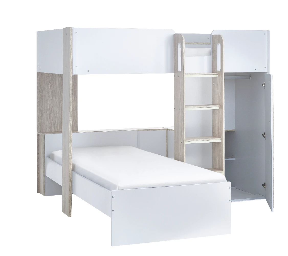 Horizon Bunk Bed - Pale Wood And White - Image 14