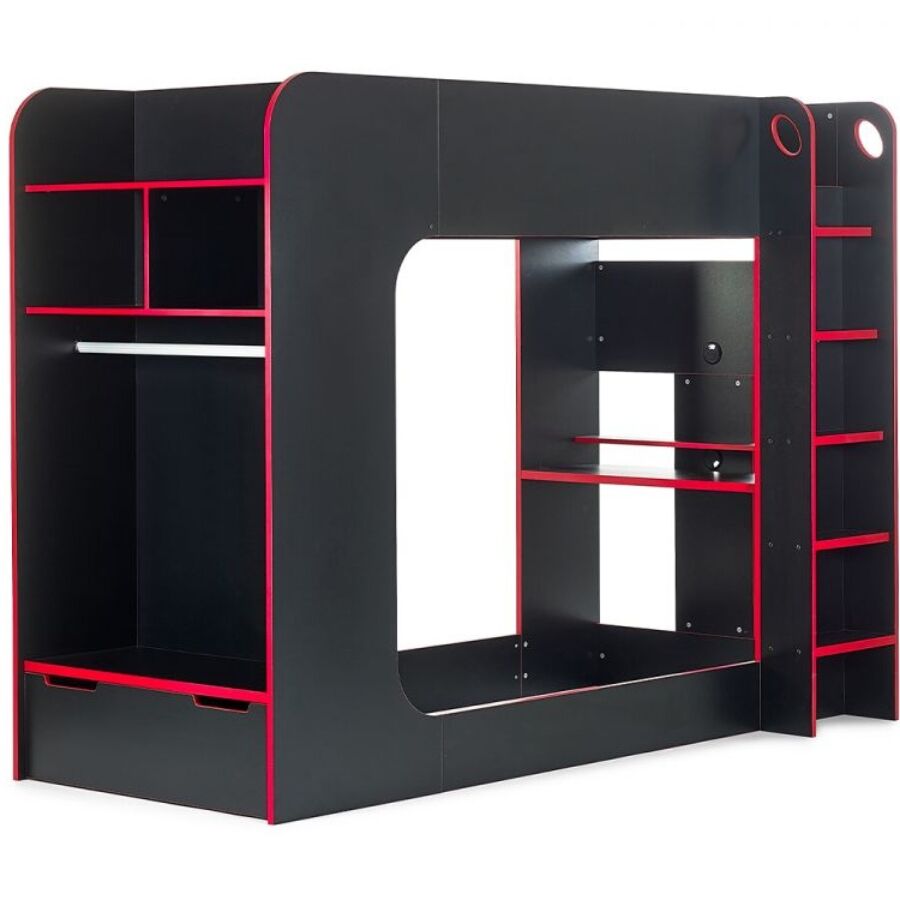 Impact Gaming Bunk Bed - Black / Red - Image 7