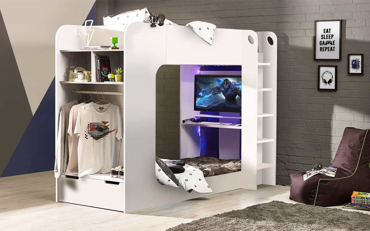 Impact Gaming Bunk Bed White - Image 2