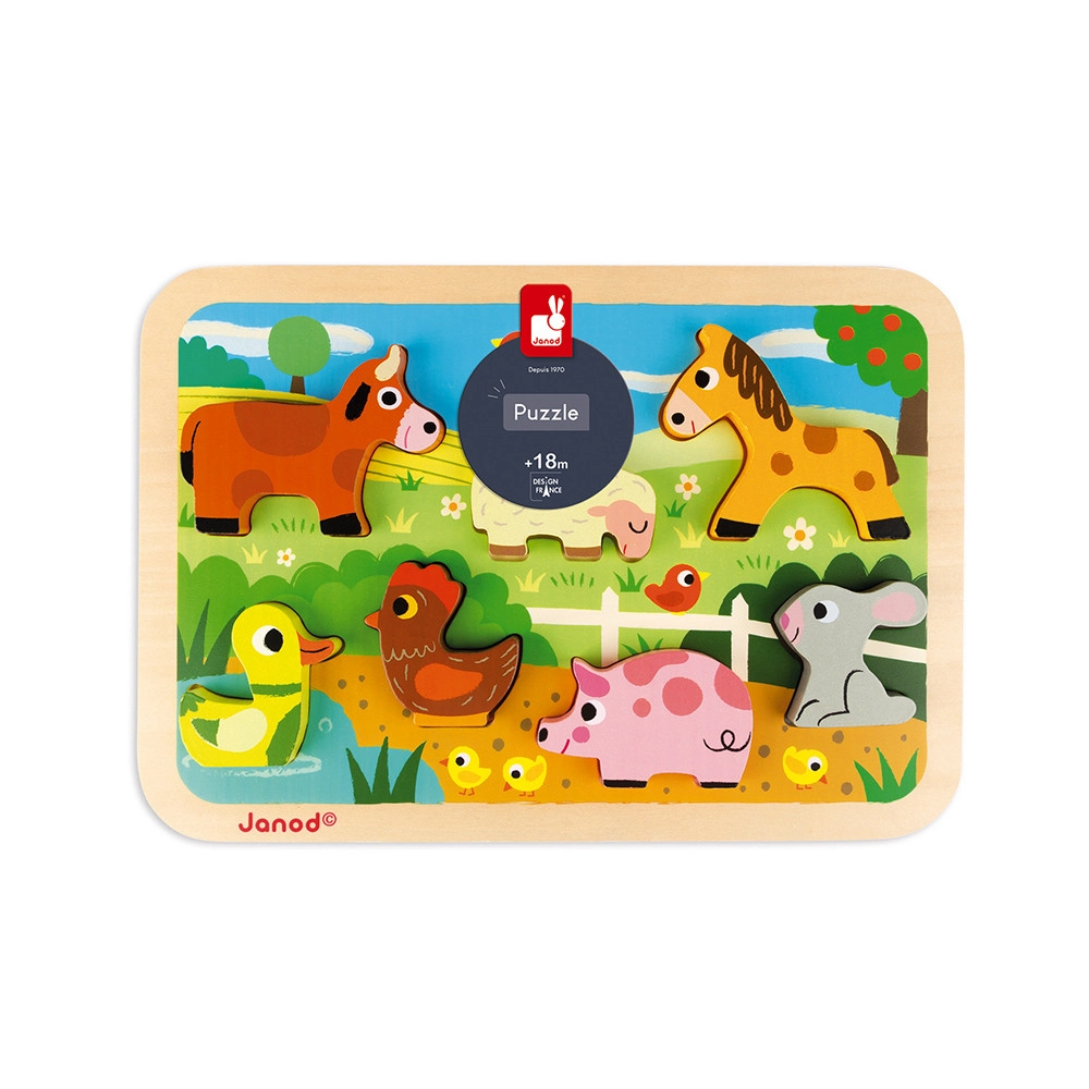 Janod Farm Animals Chunky Puzzle 3