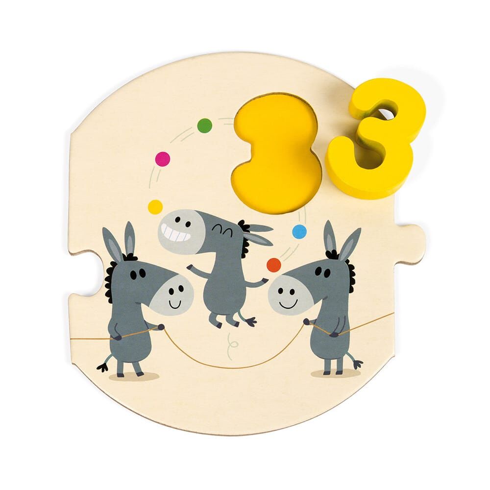Janod I Learn To Count Puzzle is suitable for 3 years and up and it will help them to learn to count at their own pace