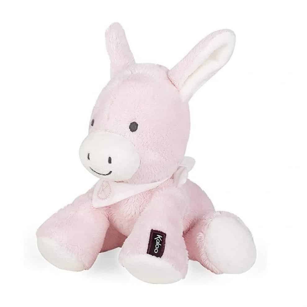 Kaloo Donkey Medium Pink is an irresistible soft toy and a perfect gift for baby. This playful donkey can sit or stand and has soft fur ears in micro velour