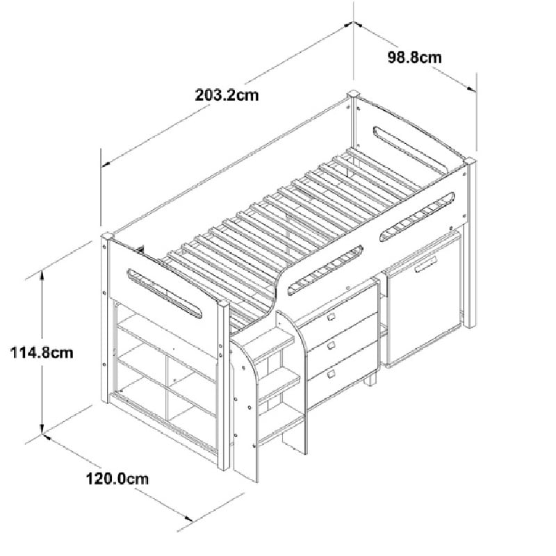 Kimbo Cabin Bed - Soft Pink - Image 3