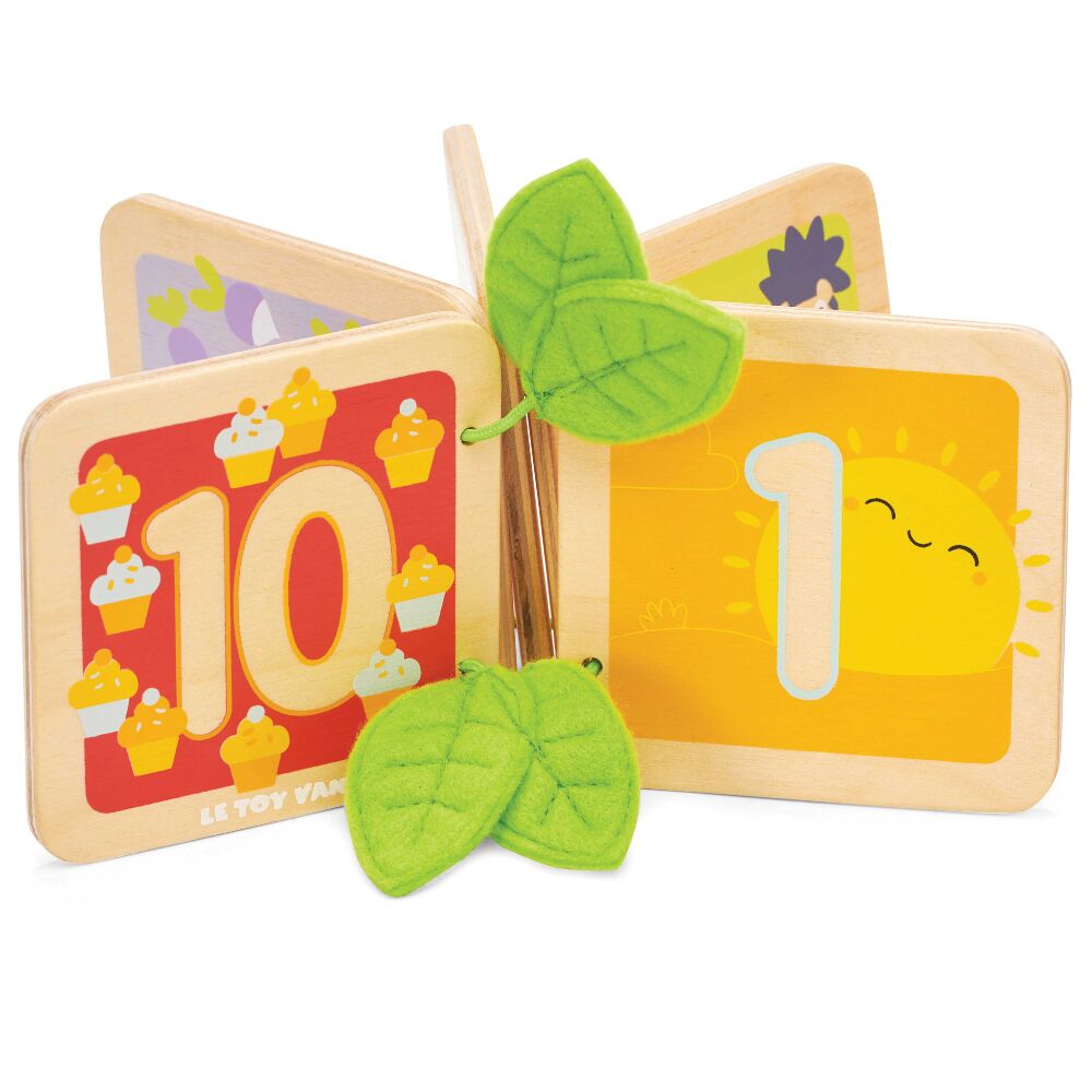 Le Toy Van Counting Book is a beautiful little wooden book, that will inspire little ones to learn to count in a fun way