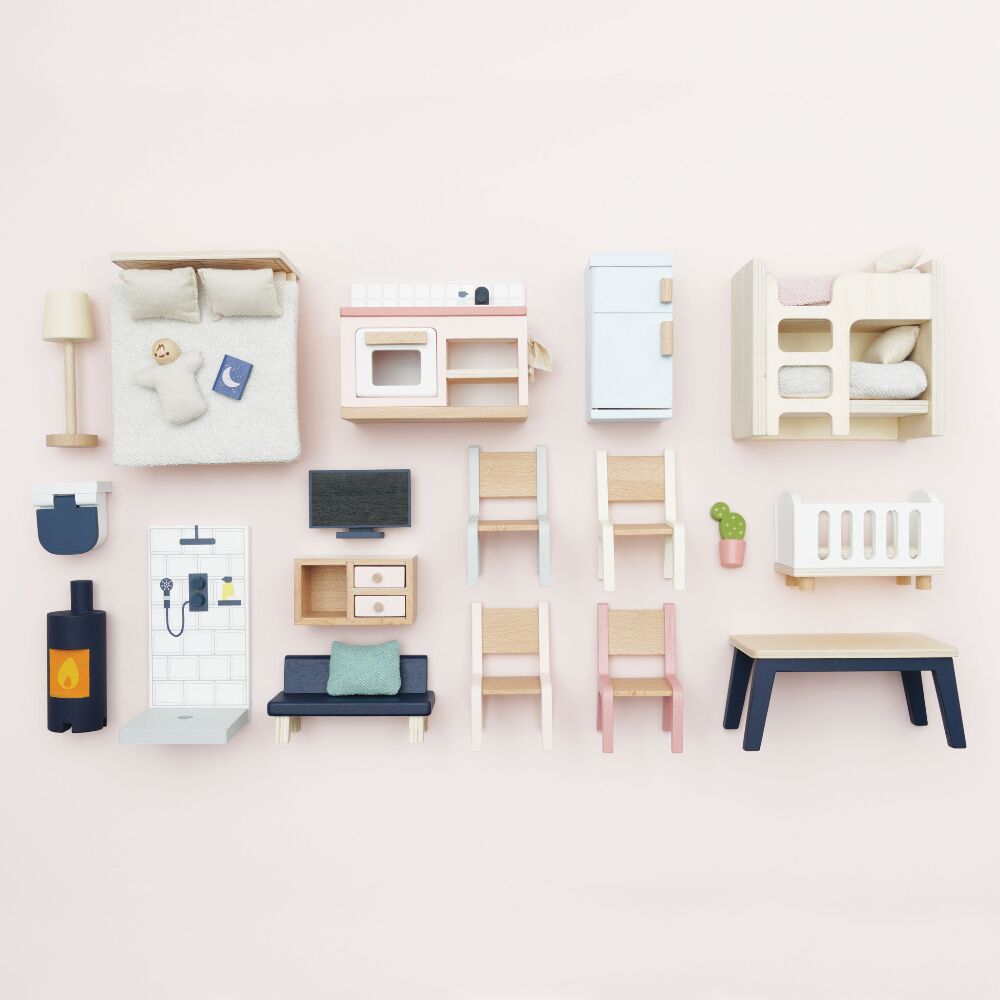 Le Toy Van - Wooden Doll House Nursery Play Set For Dolls Houses