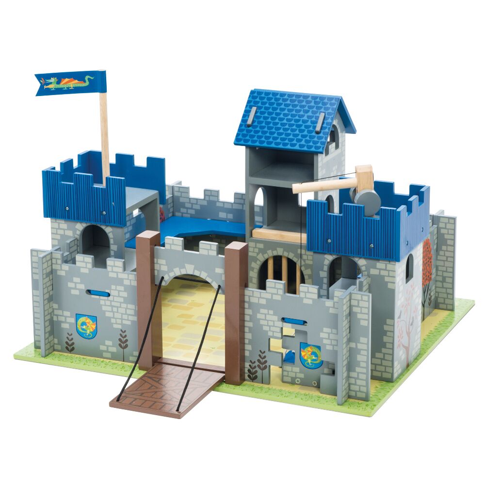 Le Toy Van Excalibur CastleĀ is packed with features to help your child construct an epic adventure full of Knights, Dragons, King's and Wizardry.