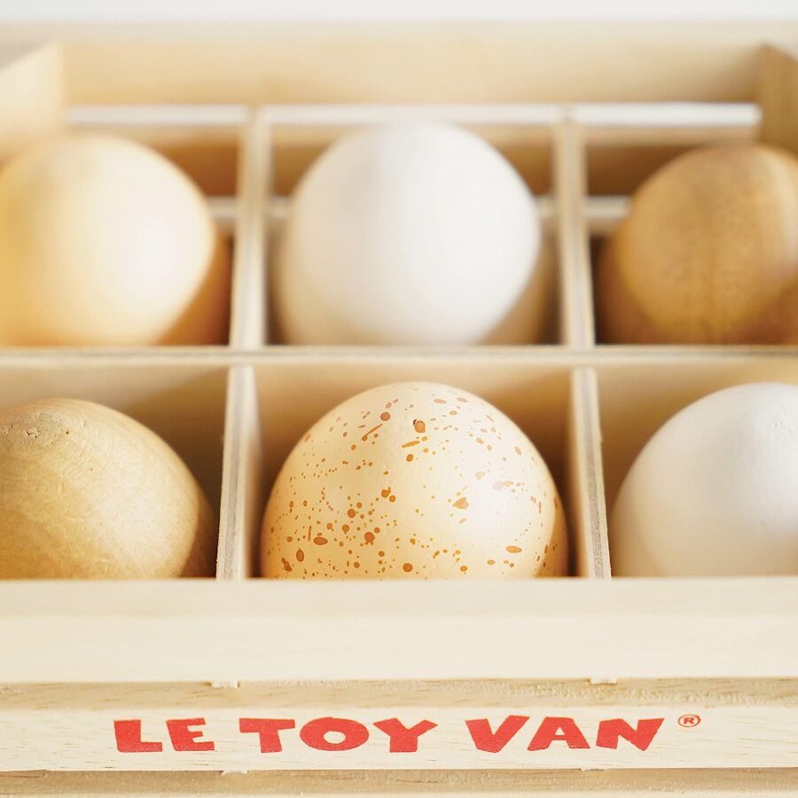 Le Toy Van Farm Eggs Half Dozen Crate - Image 5