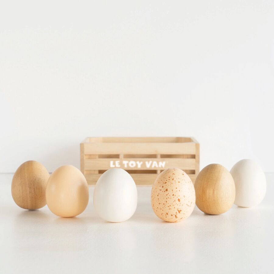 Le Toy Van Farm Eggs Half Dozen Crate - Image 3