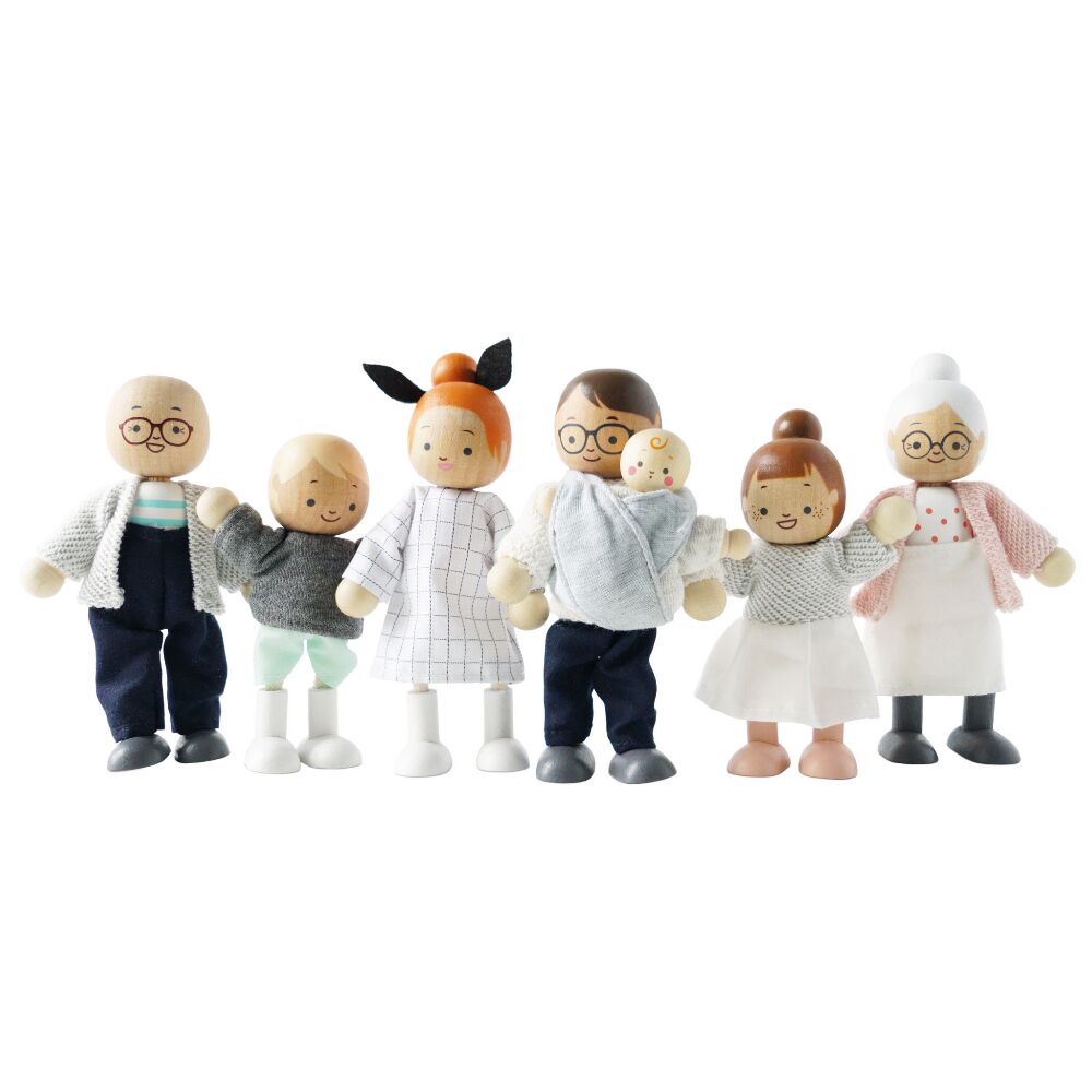 Le Toy Van My Family Wooden Dolls - 7 Piece - Image 2