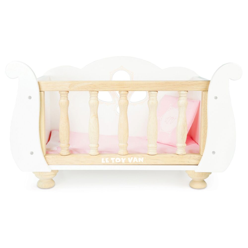 Le Toy Van Sleigh Doll Cotbed - Image 10