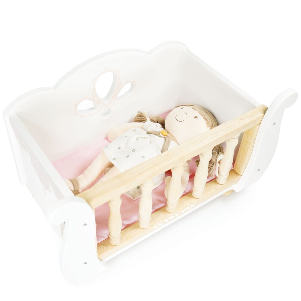 Le Toy Van Sleigh Doll Cotbed - Image 5