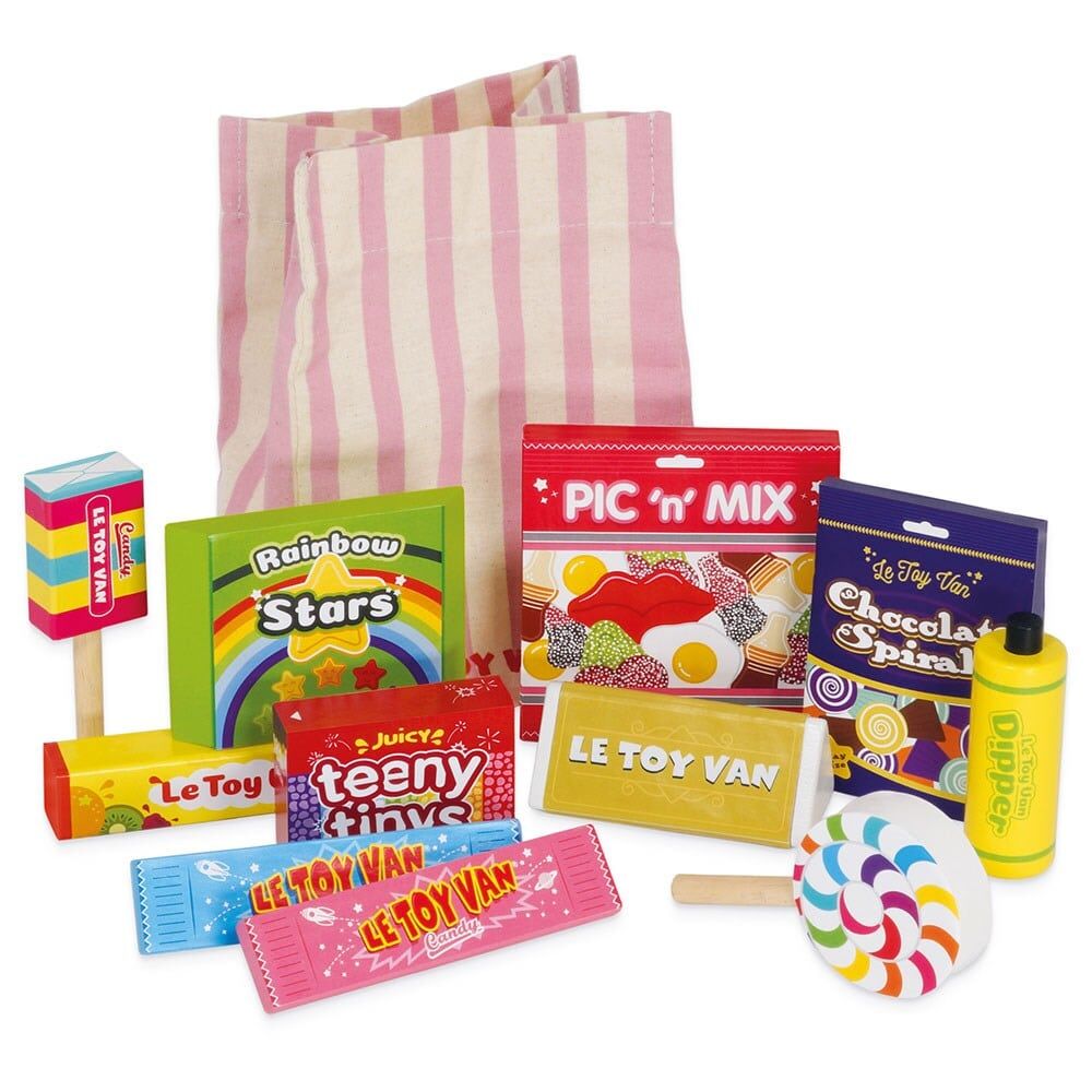 Le Toy Van Sweets & Candy Wooden Play Set is sure to bring back sweet memories of younger days and childhood treats.