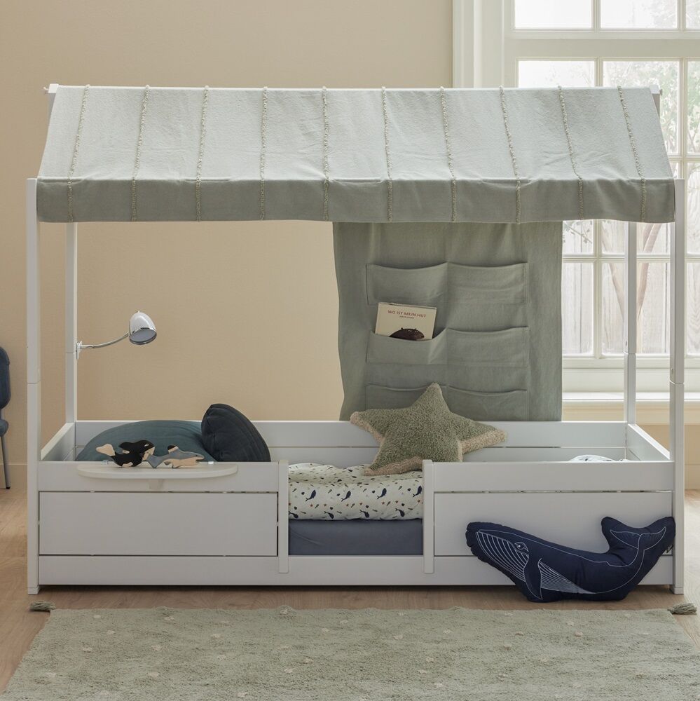 Lifetime 4 in 1 Bed with Fabric Roof Blue Sage, is a uniquely adaptable Kids Bed that grows with your child.