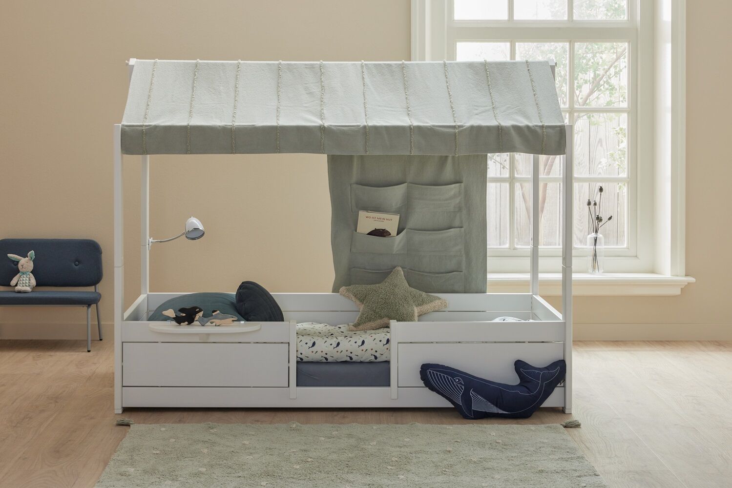 Lifetime 4 in 1 Bed - Blue Sage Fabric Roof - Image 2