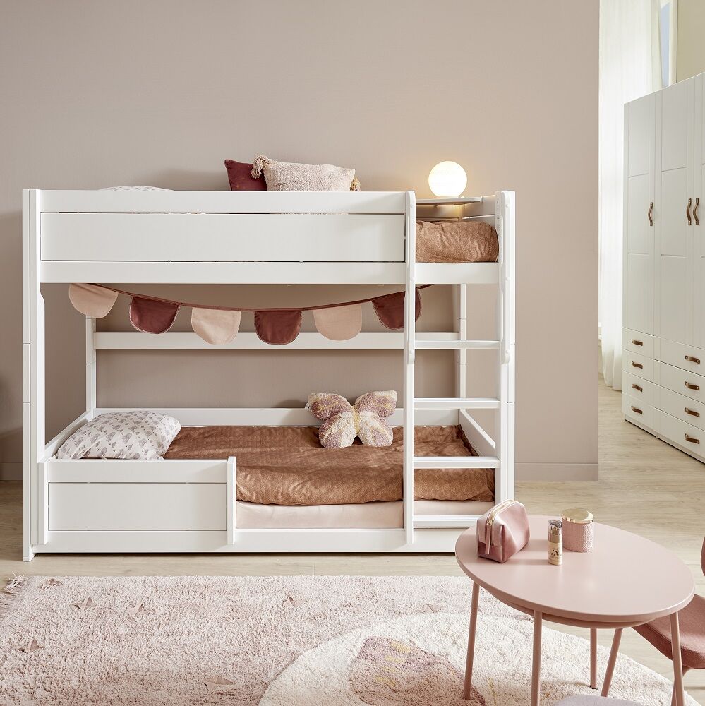 Lifetime Low Bunk Bed is a smart, space-saving and functional solution for siblings sharing a room where a lower bunk bed would be desirable.