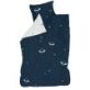 Lifetime Space Dream Duvet Cover & Pillowcase is a reversible bedding set, made from 100% Soft Satin Cotton and features an Outer Space theme on a navy background. The reverse features playful Planets and Stars on a white background.
