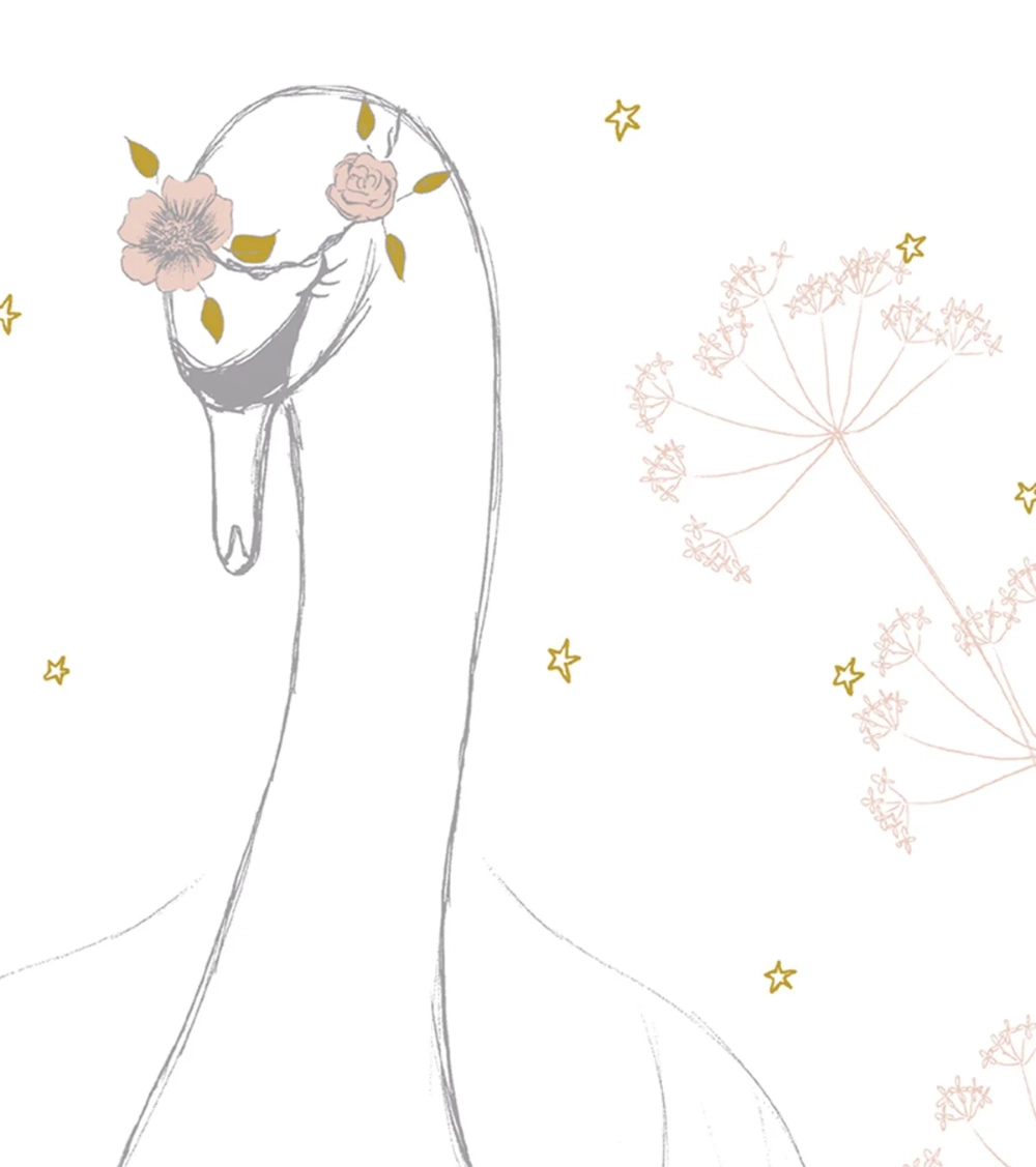 Lilipinso Botany Poster Swan And Flowers 2