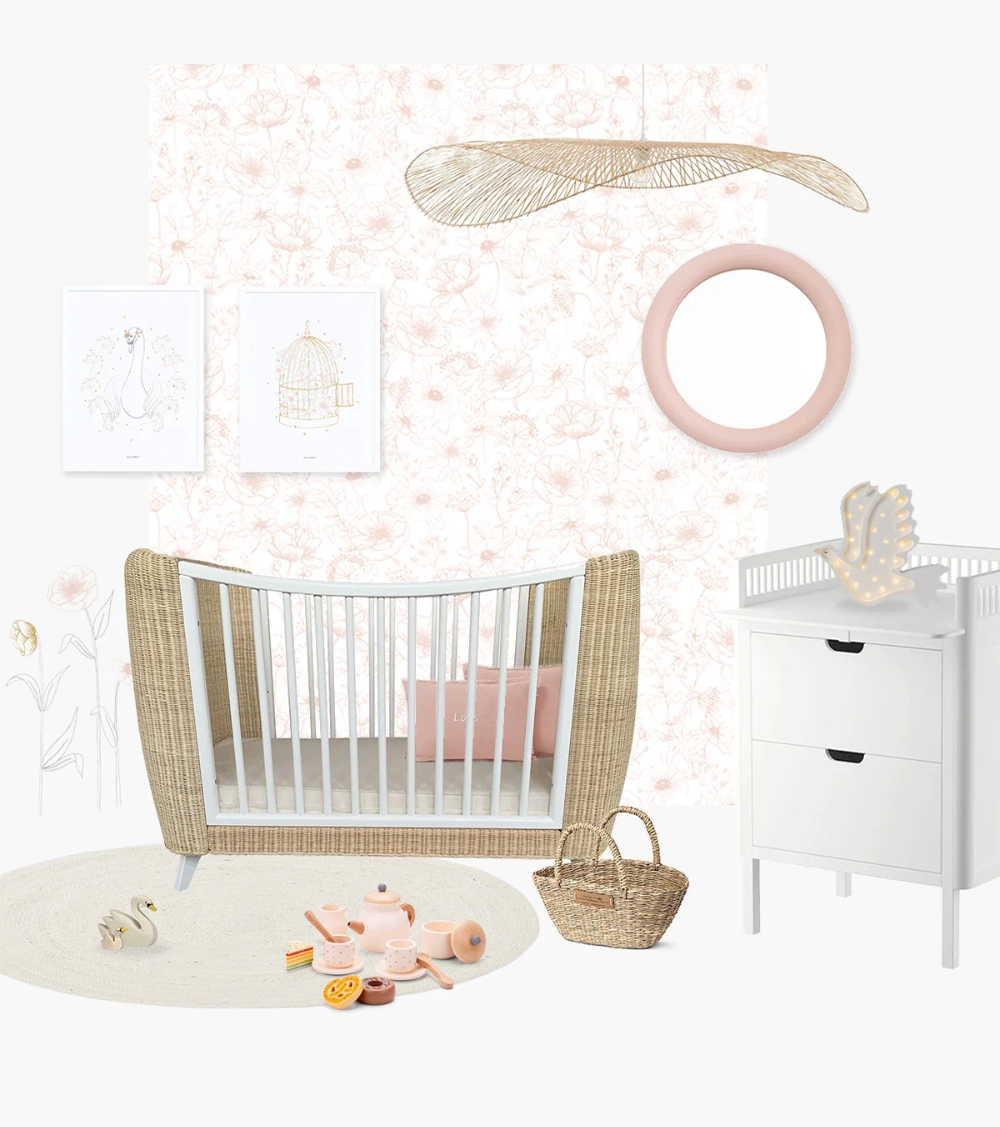 Lilipinso Botany Poster Swan And Flowers 3