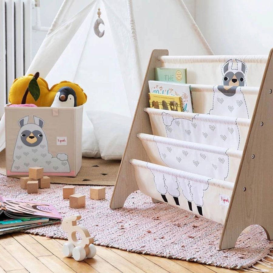 This wonderful Llama Book Rack is a super chic canvas bookshelf that is perfect for young readers. Place this book rack beside a beanbag or child’s sofa