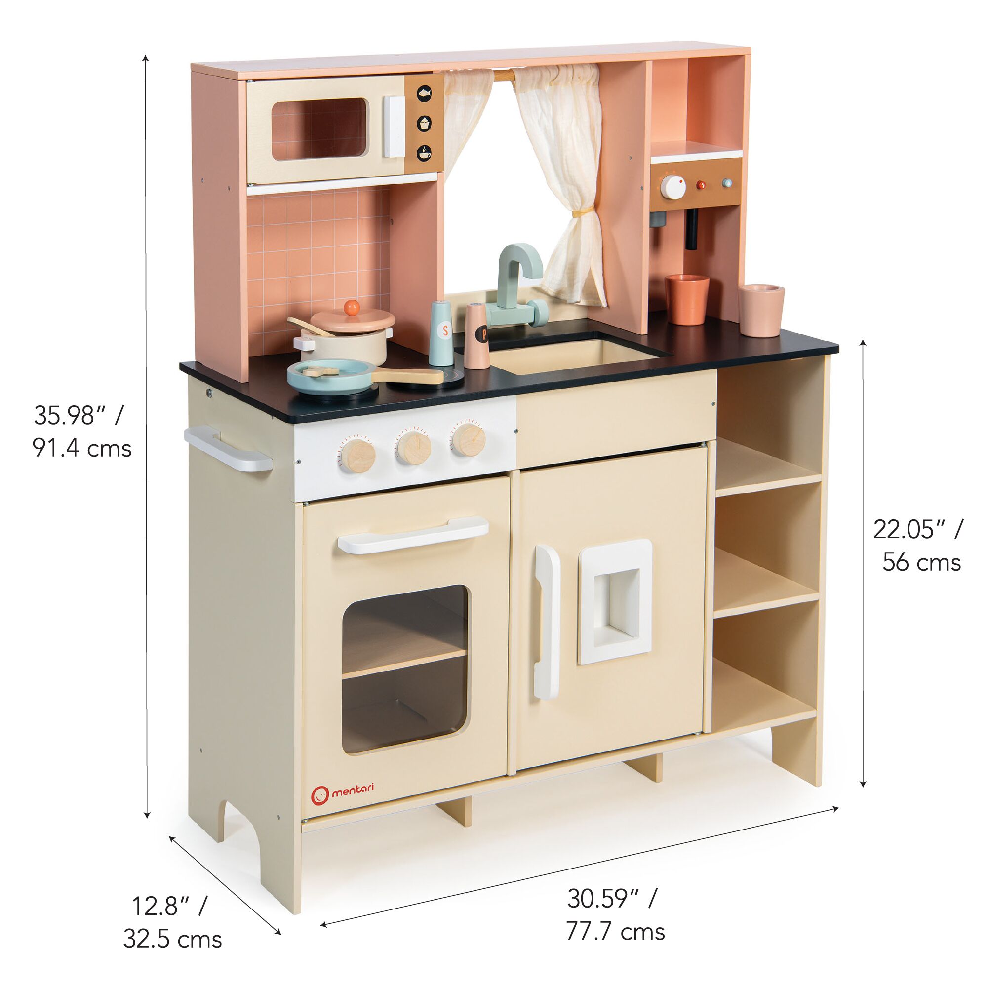 MT7523 cream play kitchen size